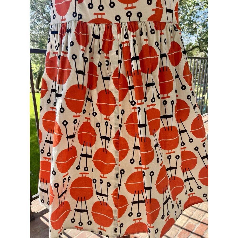 Fervour x Modcloth Retro BBQ Grill Pattern Fit and Flare Swing Dress Plus Size - Picture 8 of 12